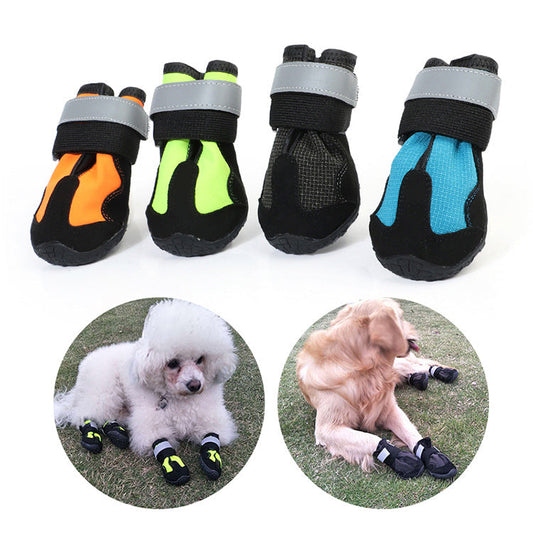 KFX-9346493 Waterproof Kick-Resistant Reflective Dog Shoes - Non-Slip, Wear-Resistant, Available in Multiple Colors and Sizes