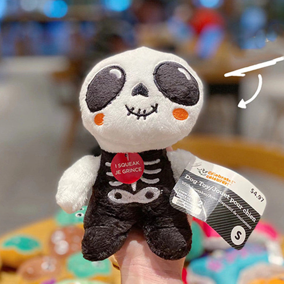 KFX-9350461 Halloween Sounding Toy for Dogs - Skeleton Jack Pumpkin Design