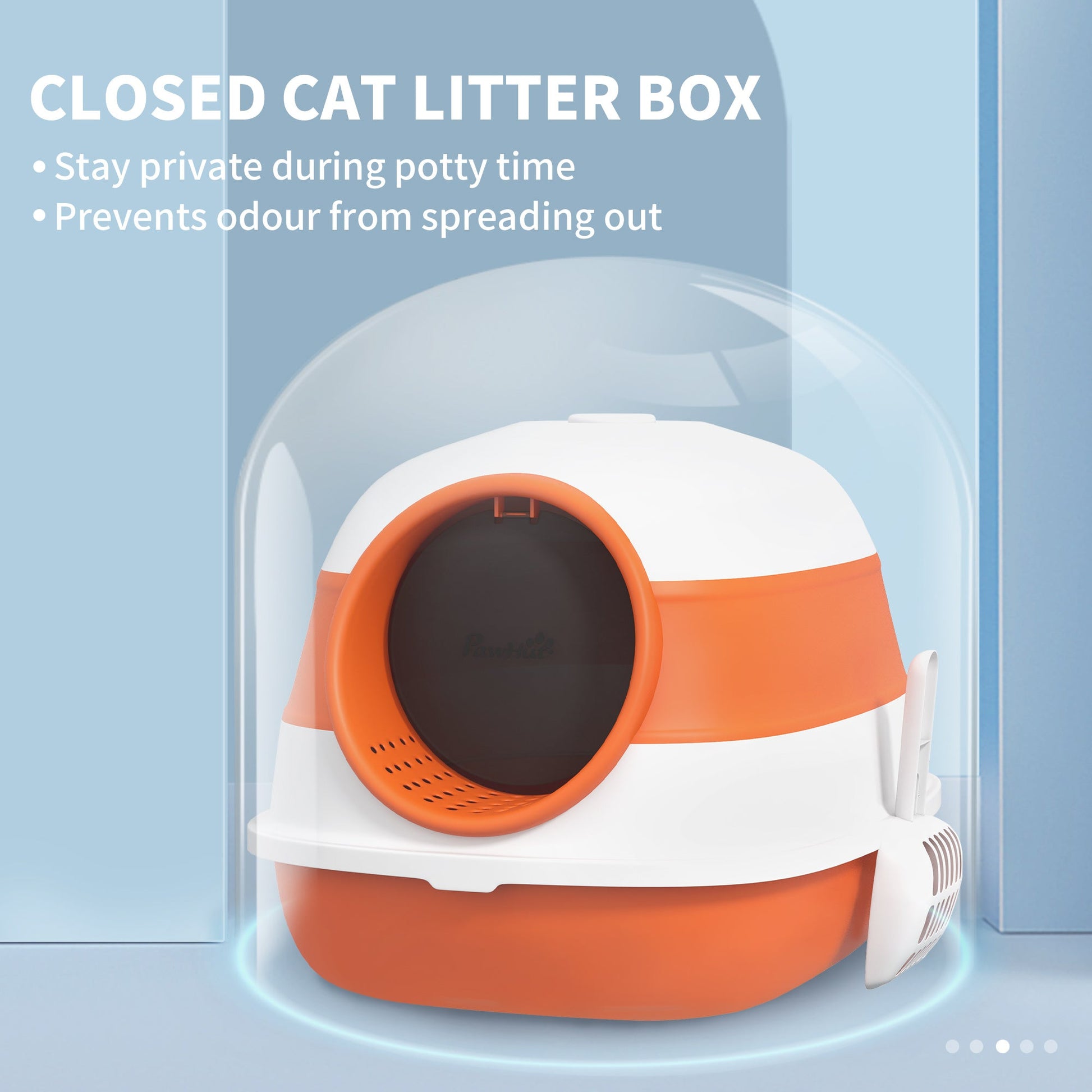 KFX-9351101 Dome Covered Cat Litter Box with Lid – Privacy Design, Easy Clean, Air Freshener Included