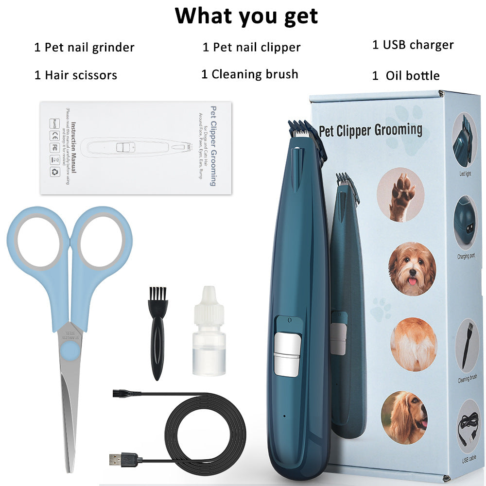 KFX-9351229 Rechargeable Electric Pet Hair Clippers for Dogs and Cats with Optional Oil Bottle