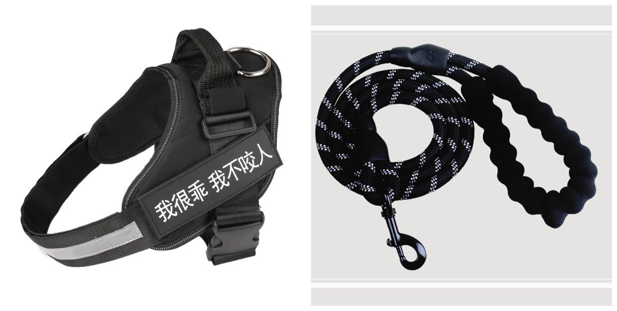 KFX-9351485 Comfortable Pet Leash and Chest Strap Set for Small to Large Pets