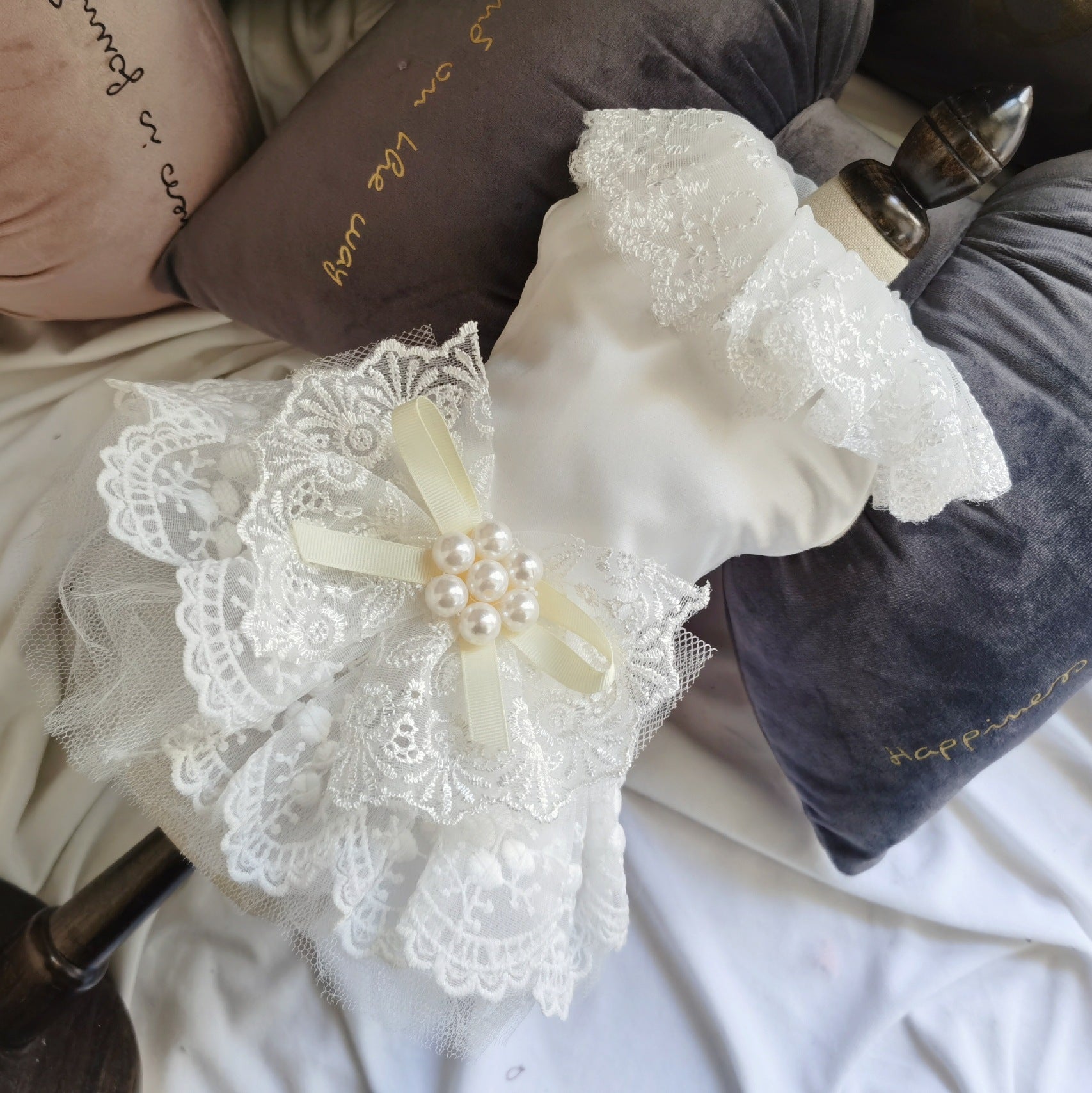 KFX-9353789 Elegant Dog Wedding White Dress Skirt - Polyester, Universal Fit, Multiple Sizes Available