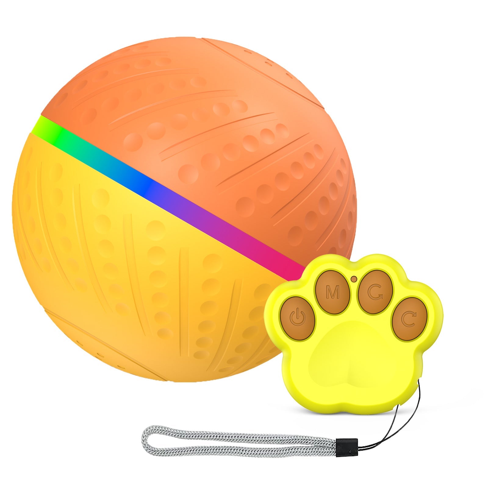 KFX-9354045 Remote Control Interactive Anti-stuffy Intelligent Toy Ball for Pets - Bite-Resistant Silicone Fun