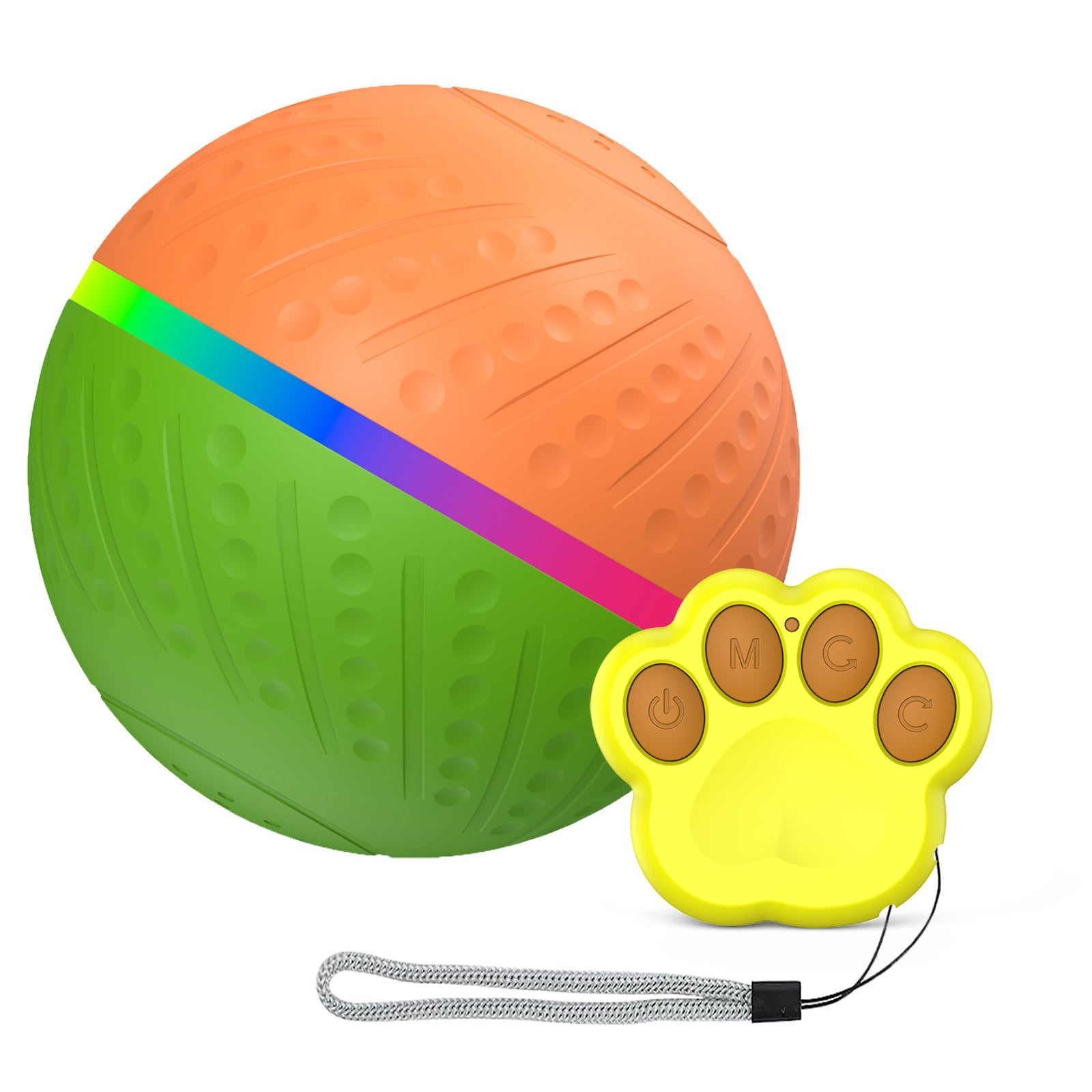 KFX-9354045 Remote Control Interactive Anti-stuffy Intelligent Toy Ball for Pets - Bite-Resistant Silicone Fun
