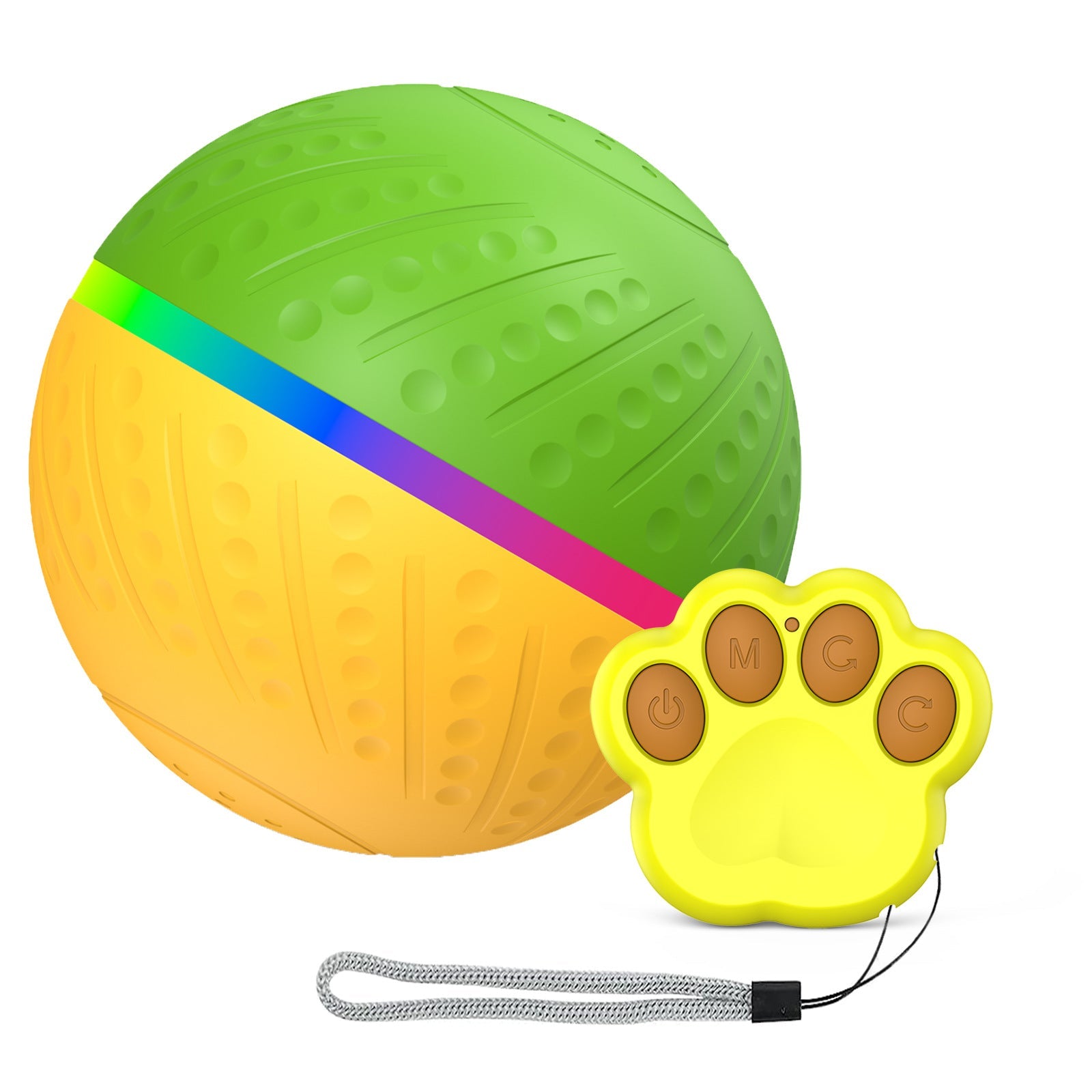 KFX-9354045 Remote Control Interactive Anti-stuffy Intelligent Toy Ball for Pets - Bite-Resistant Silicone Fun