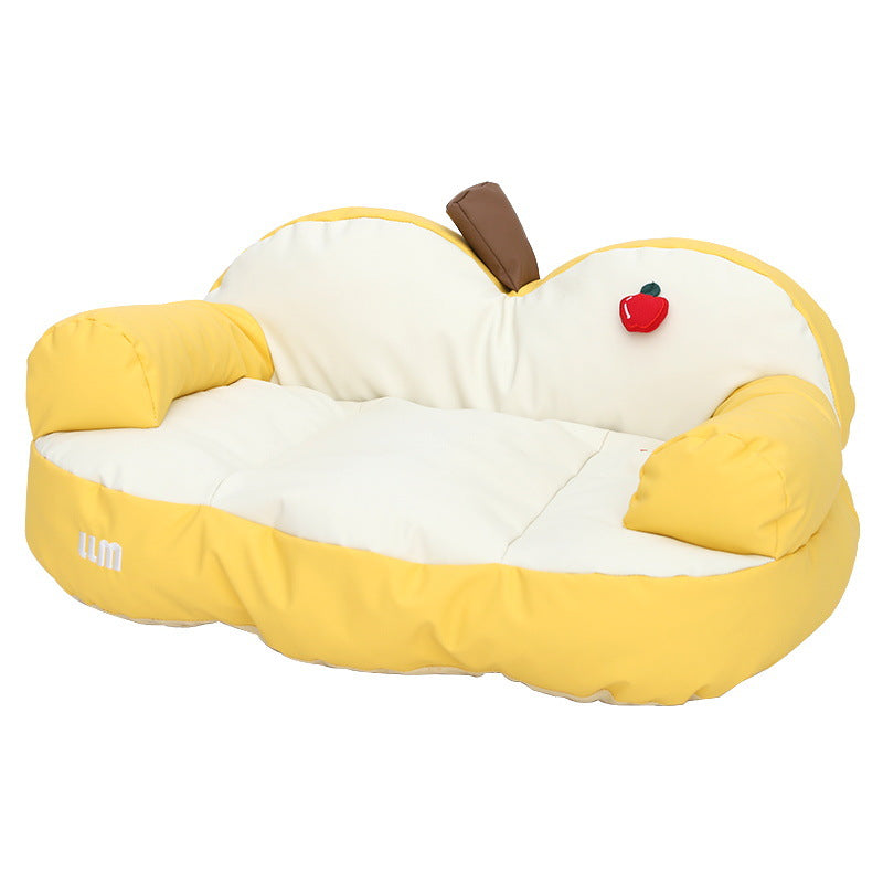 KFX-9355453 Four Seasons Universal Cat Nest - Apple Sofa in Yellow/Green for Small Pets