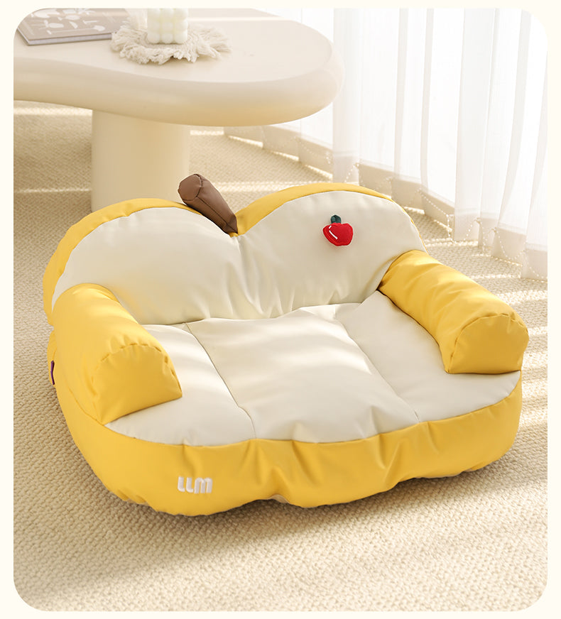 KFX-9355453 Four Seasons Universal Cat Nest - Apple Sofa in Yellow/Green for Small Pets