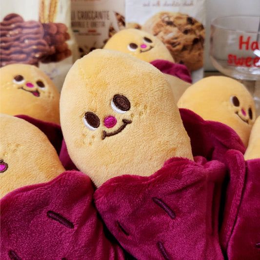 KFX-9356221 Sweet Potato Plush Vocal Toy for Dogs and Cats - Interactive Hide and Seek Fun
