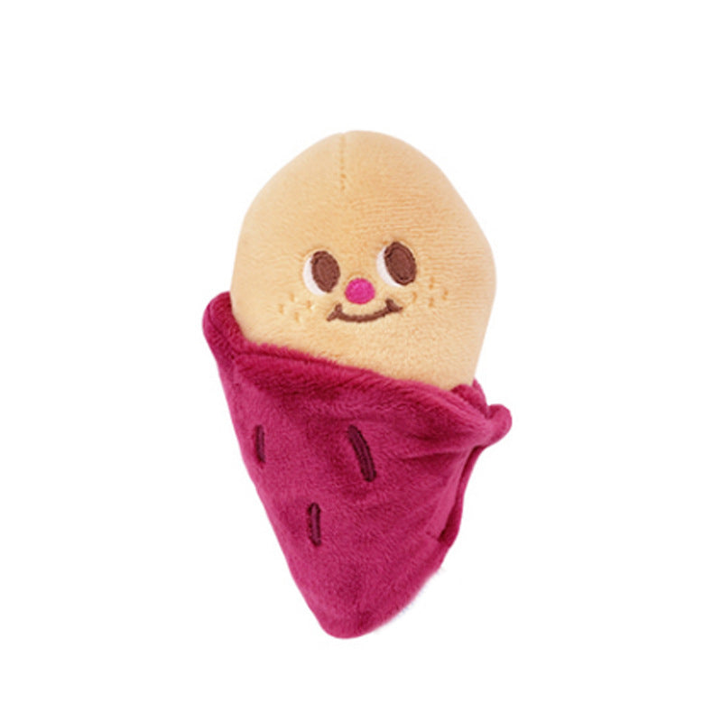 KFX-9356221 Sweet Potato Plush Vocal Toy for Dogs and Cats - Interactive Hide and Seek Fun