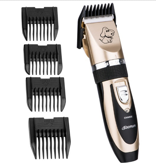 KFX-9356989 Professional Pet Grooming Kit with Quiet Design and Adjustable Blade, 4 Comb AttachmentsIncluded