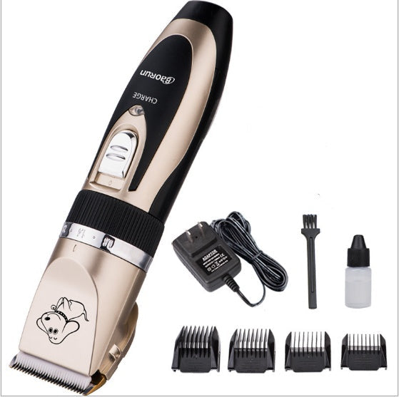 KFX-9356989 Professional Pet Grooming Kit with Quiet Design and Adjustable Blade, 4 Comb AttachmentsIncluded