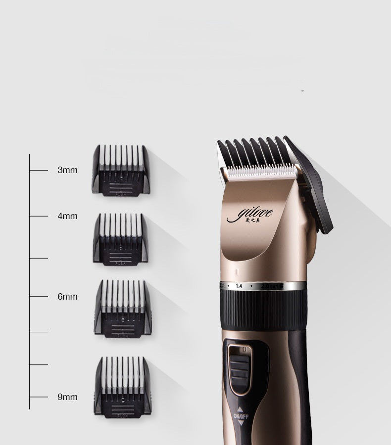 KFX-9356989 Professional Pet Grooming Kit with Quiet Design and Adjustable Blade, 4 Comb AttachmentsIncluded