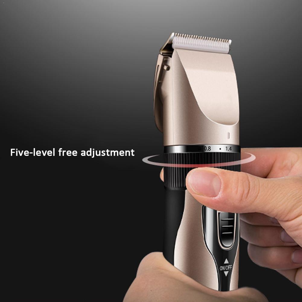 KFX-9356989 Professional Pet Grooming Kit with Quiet Design and Adjustable Blade, 4 Comb AttachmentsIncluded