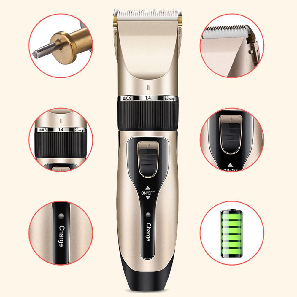 KFX-9356989 Professional Pet Grooming Kit with Quiet Design and Adjustable Blade, 4 Comb AttachmentsIncluded