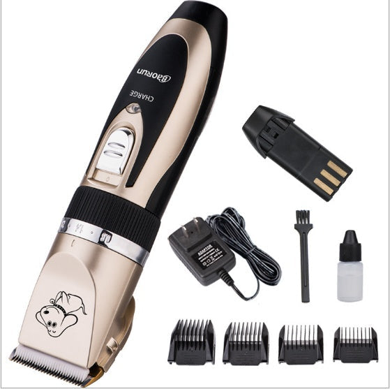 KFX-9356989 Professional Pet Grooming Kit with Quiet Design and Adjustable Blade, 4 Comb AttachmentsIncluded