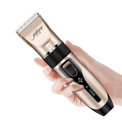 KFX-9356989 Professional Pet Grooming Kit with Quiet Design and Adjustable Blade, 4 Comb AttachmentsIncluded