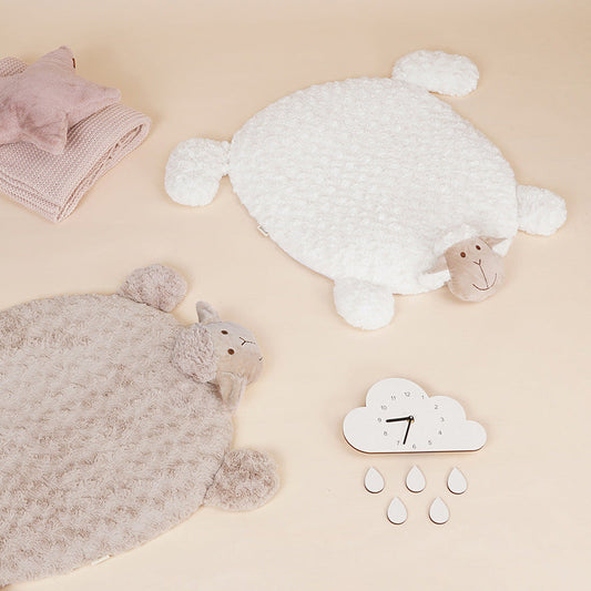 KFX-9357245 Cozy Cloth Pet Sleeping Mat for Cats and Dogs - Milk and Milk Tea Colors, 70x60cm