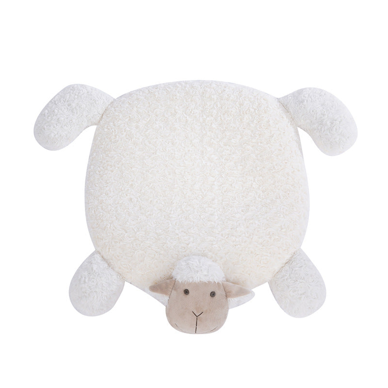 KFX-9357245 Cozy Cloth Pet Sleeping Mat for Cats and Dogs - Milk and Milk Tea Colors, 70x60cm