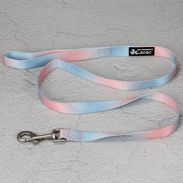 KFX-9360445 Gradient Color Dog Leash Set - Lightweight Nylon with Multiple Color Options