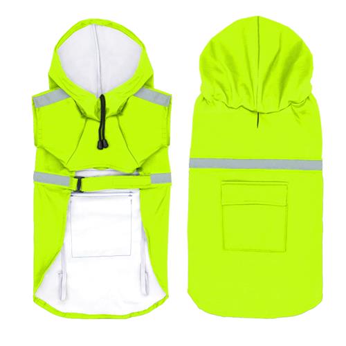 KFX-9360829 Waterproof Reflective Dog Raincoat with Pocket Storage and Adjustable Fit