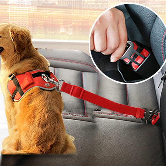 KFX-9363773 Telescopic Dog Traction Belt for Car Travel - ABS Material