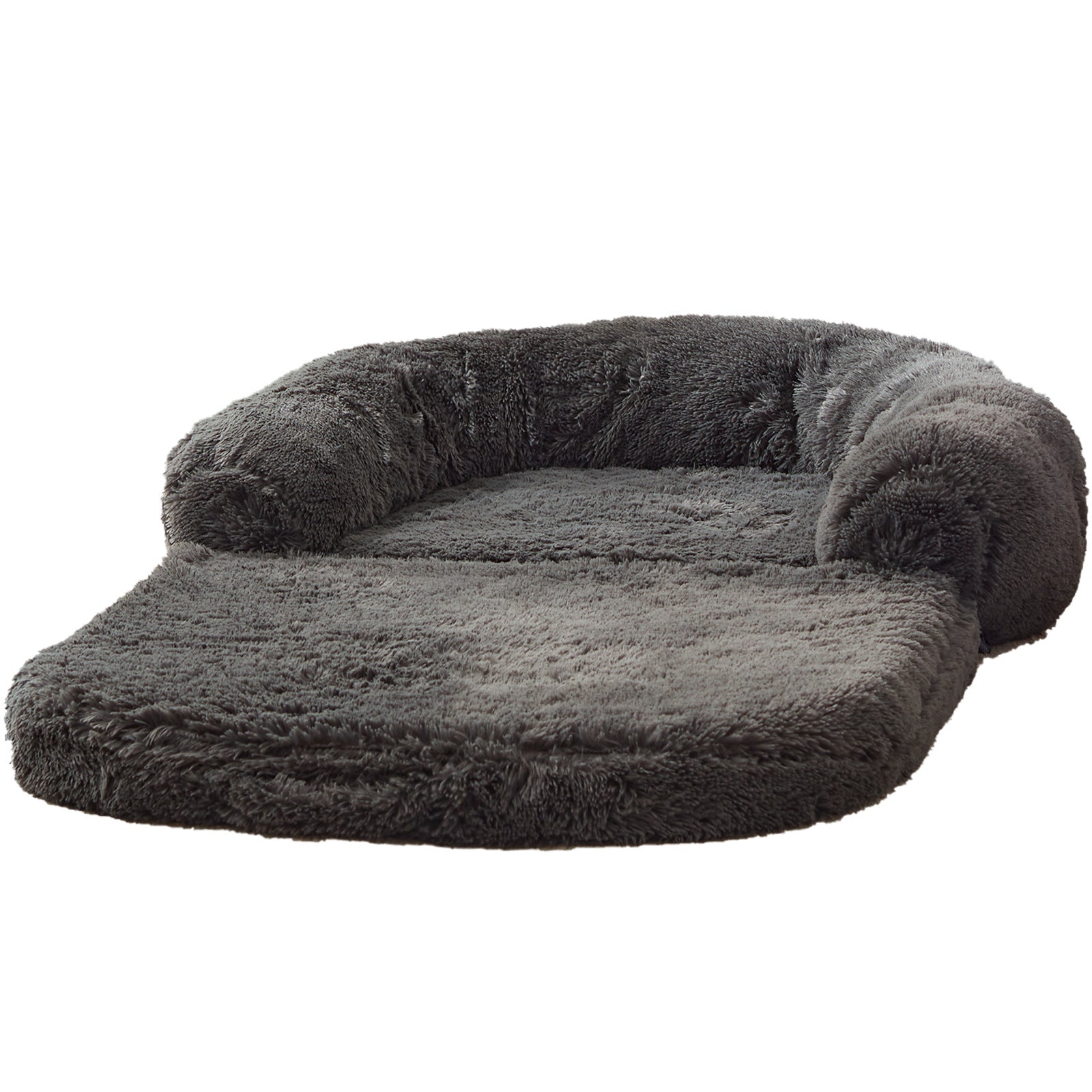 KFX-9365181 Large Foldable Pet Bed, Removable & Washable Kennel, Soft Cloth in Light and Dark Gray - 180x115x25 CM