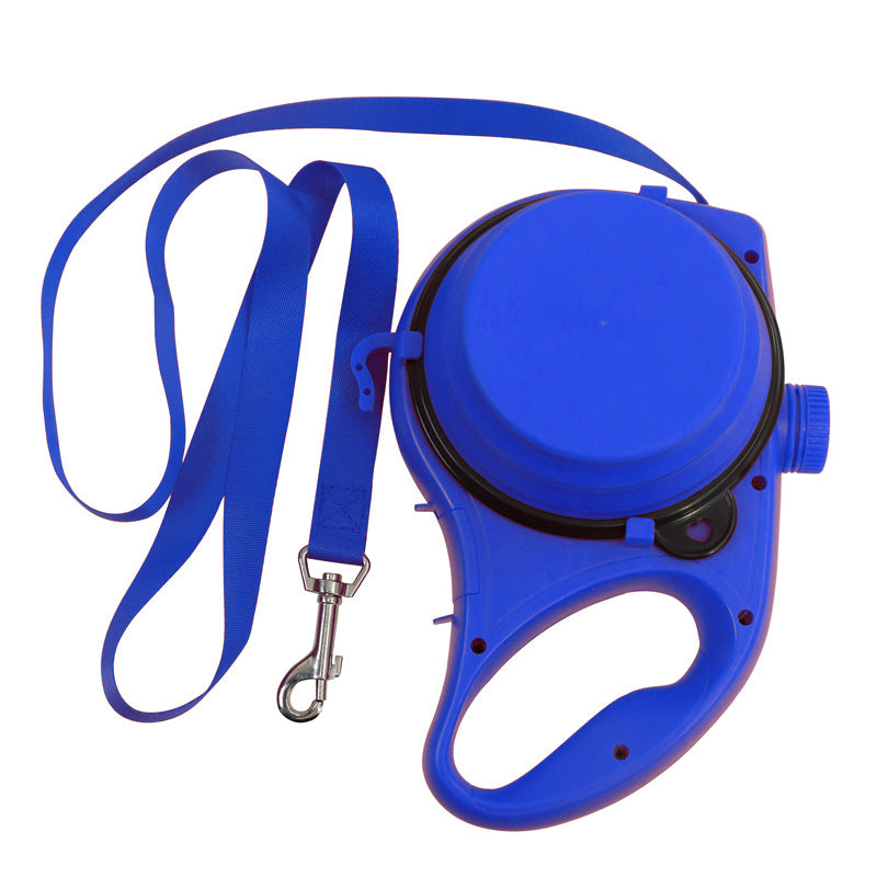 KFX-9366717 Portable 3-in-1 Outdoor Dog Walking Kettle with Hand Holding Rope in Black, Blue, and Red