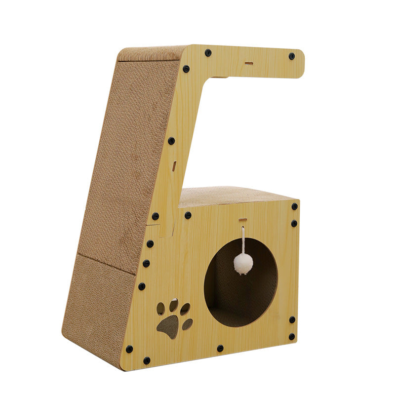 KFX-9367101 Multifunctional Corrugated Paper Cat Scratching Board and Bed with Replacement Core