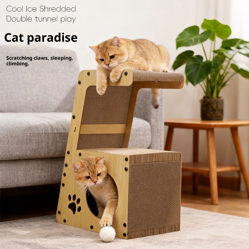 KFX-9367101 Multifunctional Corrugated Paper Cat Scratching Board and Bed with Replacement Core