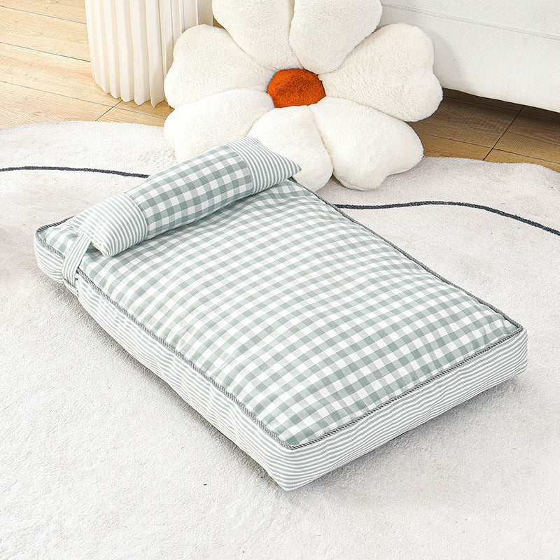 KFX-9368765 Cozy Removable Dog Bed for Autumn and Winter, Thickened Cat and Dog Sleeping Mat, Washable and Comfortable