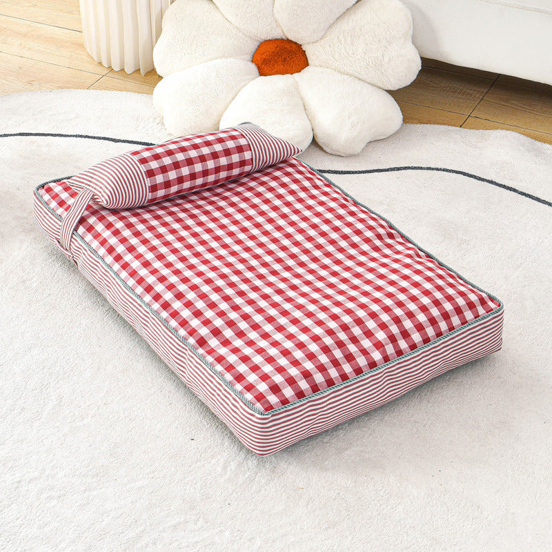 KFX-9368765 Cozy Removable Dog Bed for Autumn and Winter, Thickened Cat and Dog Sleeping Mat, Washable and Comfortable