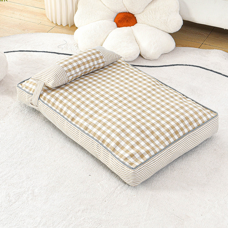 KFX-9368765 Cozy Removable Dog Bed for Autumn and Winter, Thickened Cat and Dog Sleeping Mat, Washable and Comfortable