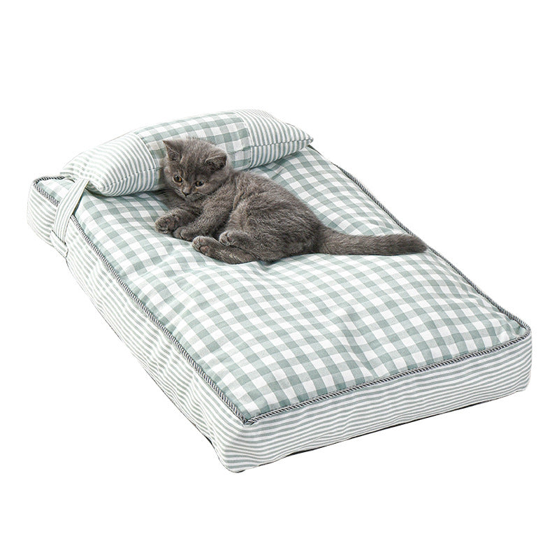 KFX-9368765 Cozy Removable Dog Bed for Autumn and Winter, Thickened Cat and Dog Sleeping Mat, Washable and Comfortable
