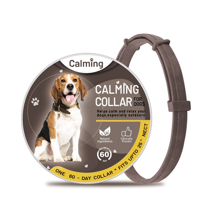 KFX-9368893 Calming Collar for Dogs and Cats – Adjustable Purple, Orange, Sky Blue, Brown Options, All Seasons