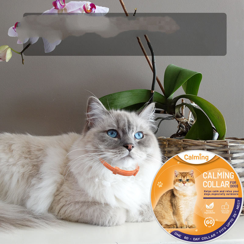 KFX-9368893 Calming Collar for Dogs and Cats – Adjustable Purple, Orange, Sky Blue, Brown Options, All Seasons