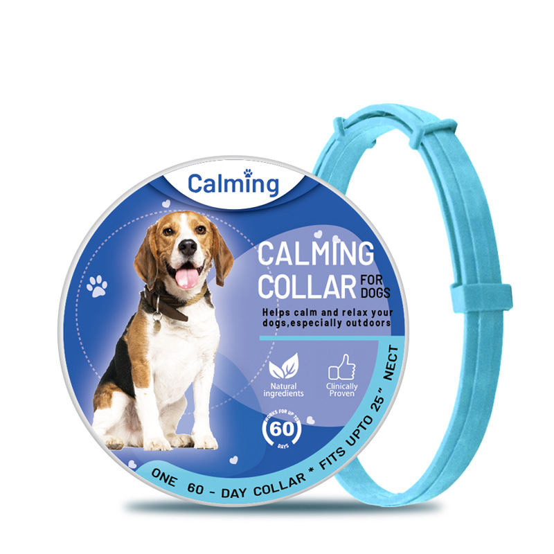 KFX-9368893 Calming Collar for Dogs and Cats – Adjustable Purple, Orange, Sky Blue, Brown Options, All Seasons