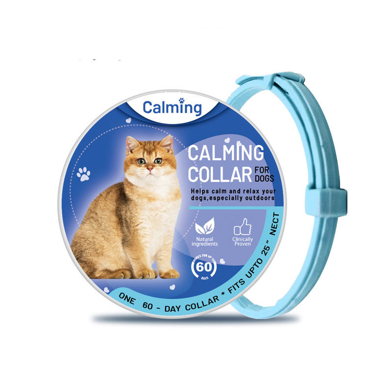 KFX-9368893 Calming Collar for Dogs and Cats – Adjustable Purple, Orange, Sky Blue, Brown Options, All Seasons