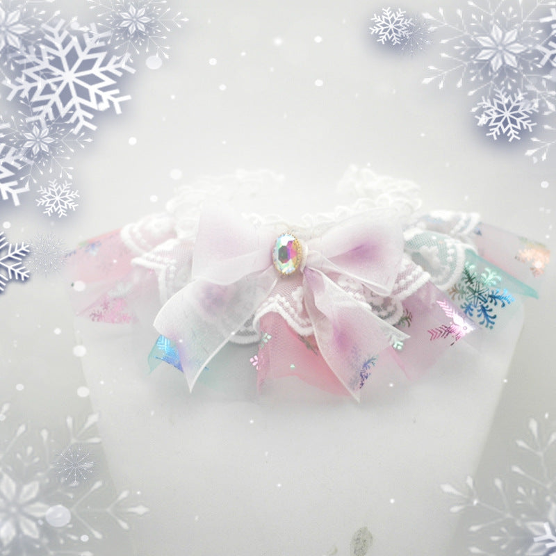 KFX-9369149 Pet Dream Scarf for Cats and Dogs in Blue Purple and Pink Purple, Suitable for All Seasons and Festivals