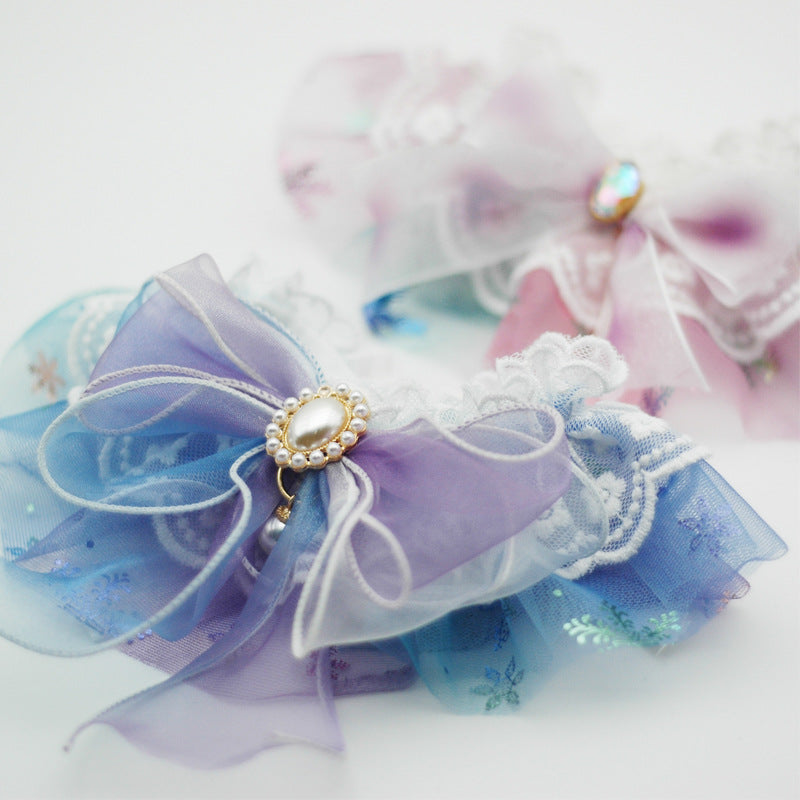 KFX-9369149 Pet Dream Scarf for Cats and Dogs in Blue Purple and Pink Purple, Suitable for All Seasons and Festivals
