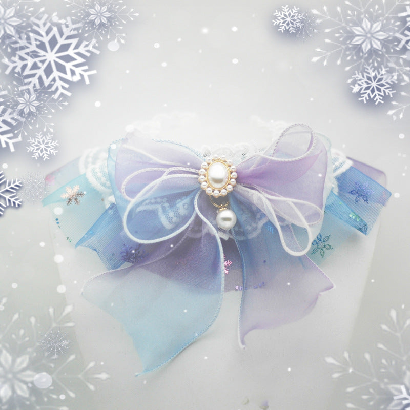 KFX-9369149 Pet Dream Scarf for Cats and Dogs in Blue Purple and Pink Purple, Suitable for All Seasons and Festivals