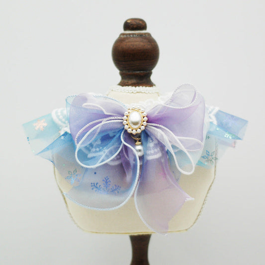 KFX-9369149 Pet Dream Scarf for Cats and Dogs in Blue Purple and Pink Purple, Suitable for All Seasons and Festivals