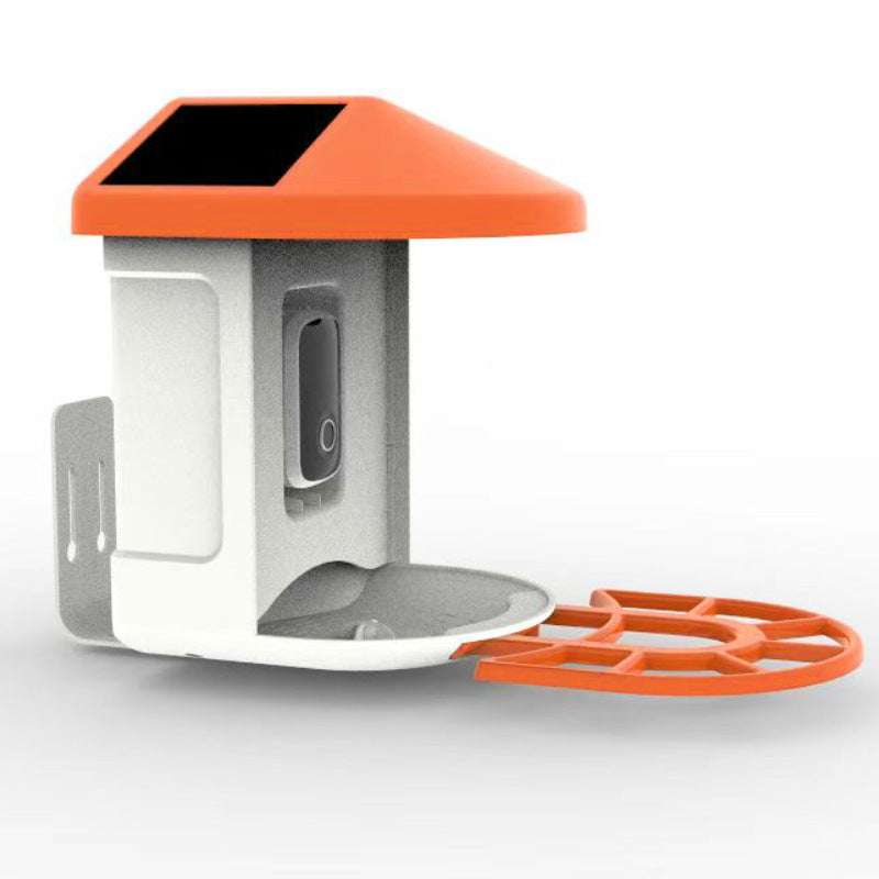 KFX-9370685 Solar-Powered Smart Pet Feeder with HD Camera and Night Vision, Compatible with Bird Recognition and Remote Monitoring