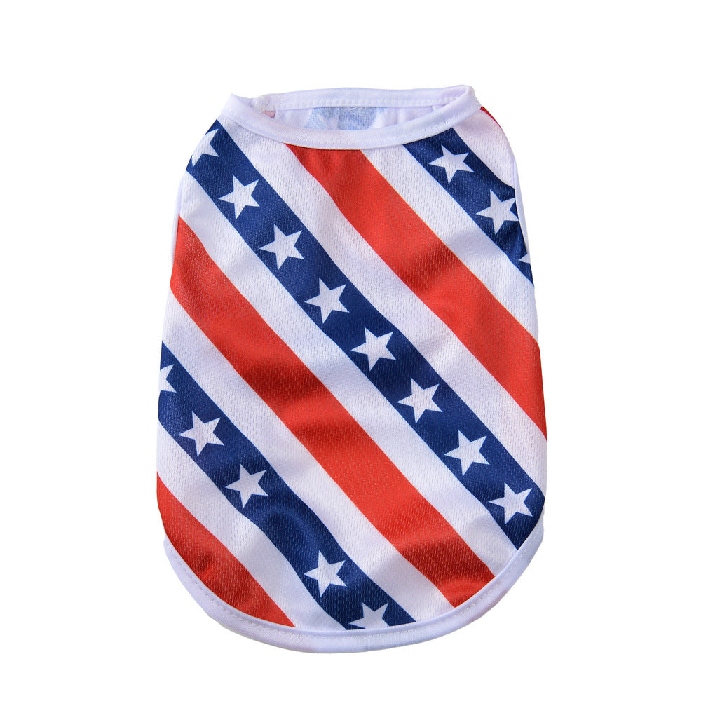 KFX-9372477 Independence Day Thin Breathable Pet Vest in Various Prints and Sizes