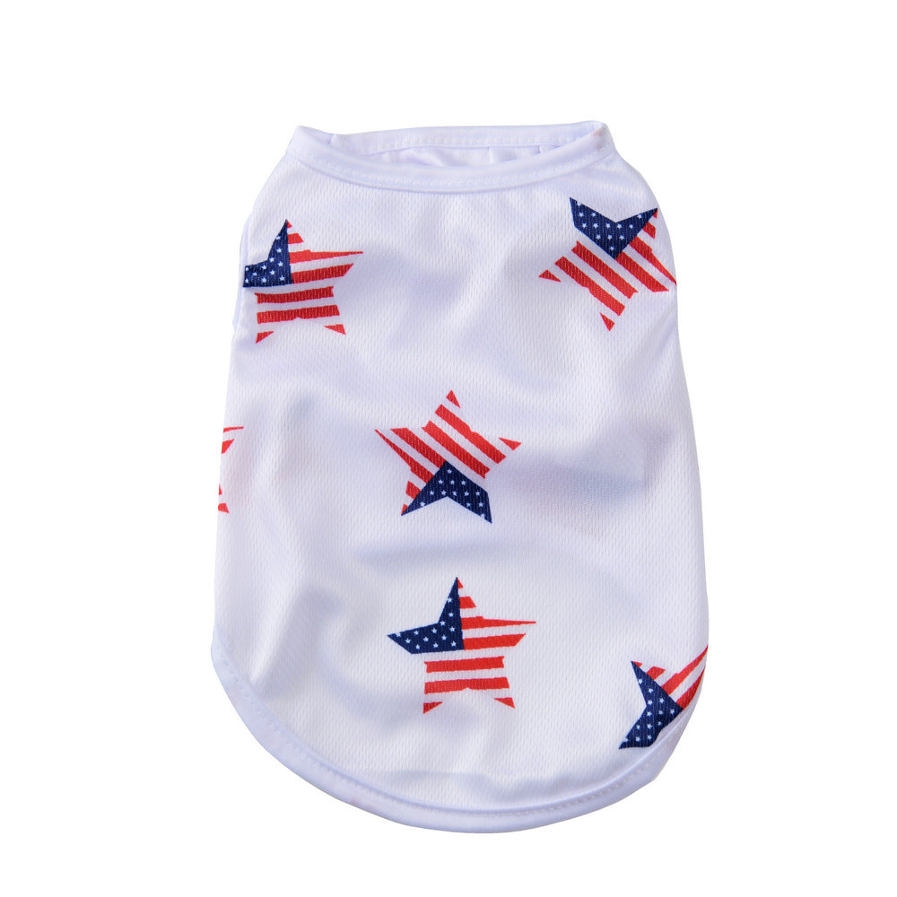 KFX-9372477 Independence Day Thin Breathable Pet Vest in Various Prints and Sizes