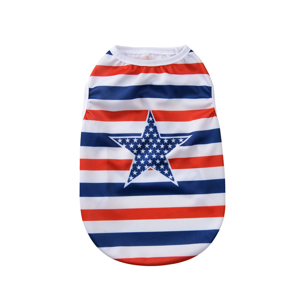 KFX-9372477 Independence Day Thin Breathable Pet Vest in Various Prints and Sizes