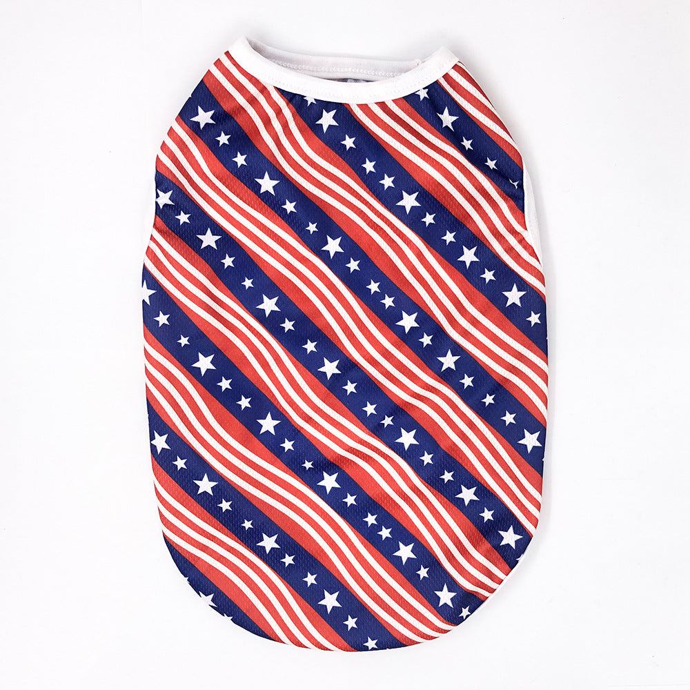 KFX-9372477 Independence Day Thin Breathable Pet Vest in Various Prints and Sizes