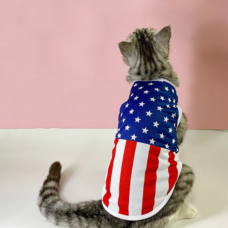 KFX-9372477 Independence Day Thin Breathable Pet Vest in Various Prints and Sizes
