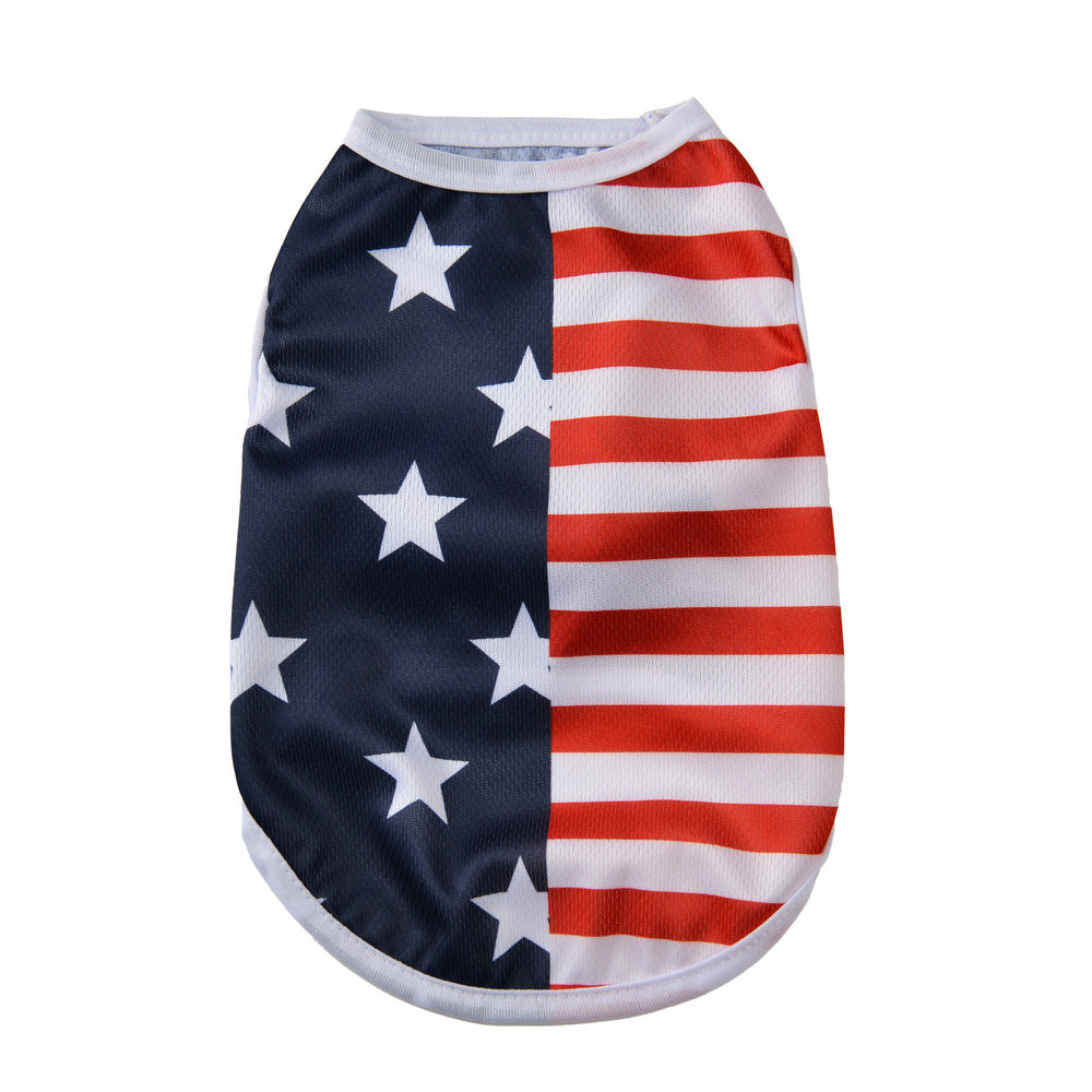 KFX-9372477 Independence Day Thin Breathable Pet Vest in Various Prints and Sizes