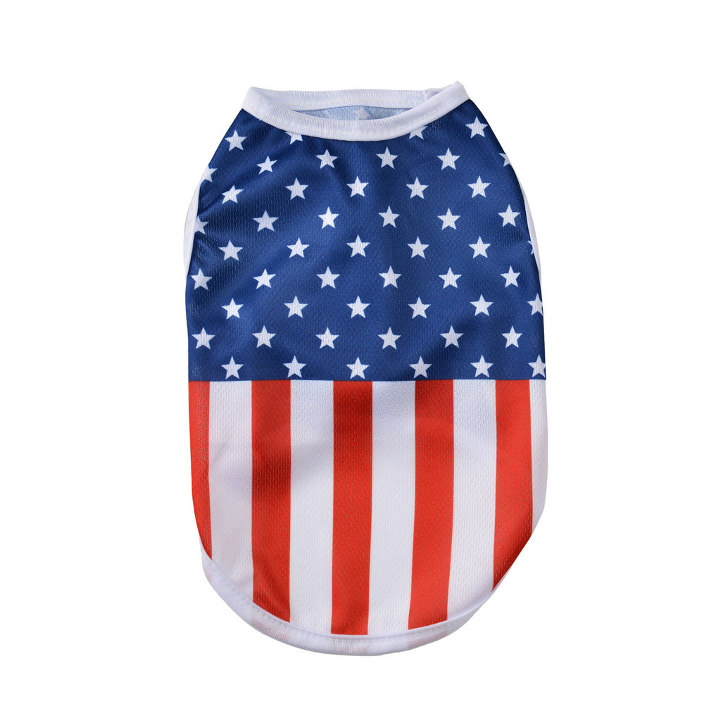 KFX-9372477 Independence Day Thin Breathable Pet Vest in Various Prints and Sizes