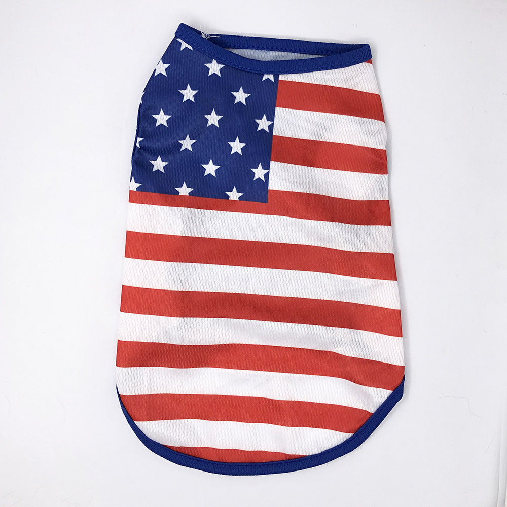 KFX-9372477 Independence Day Thin Breathable Pet Vest in Various Prints and Sizes